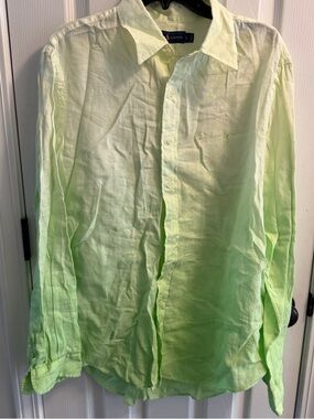 New Polo Ralph Lauren DIP Dyed Ombre LINEN SHIRT